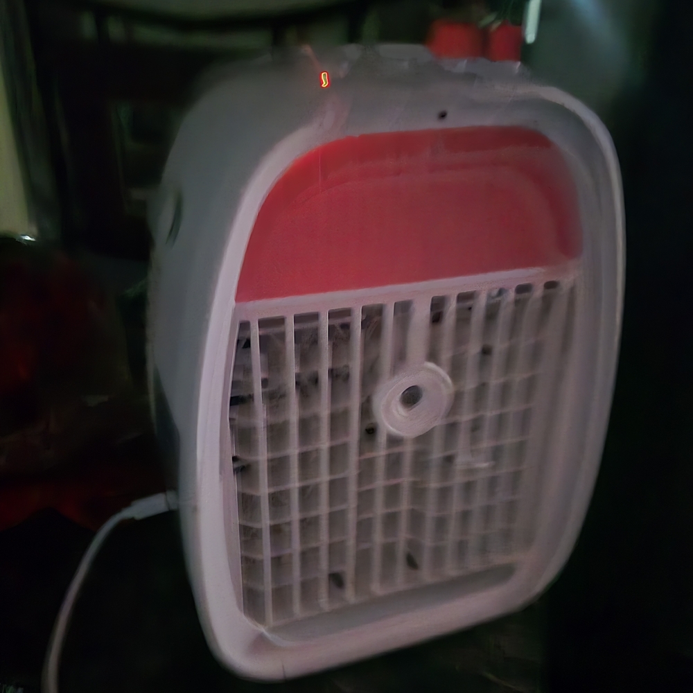 Compact White and Red Air Cooler